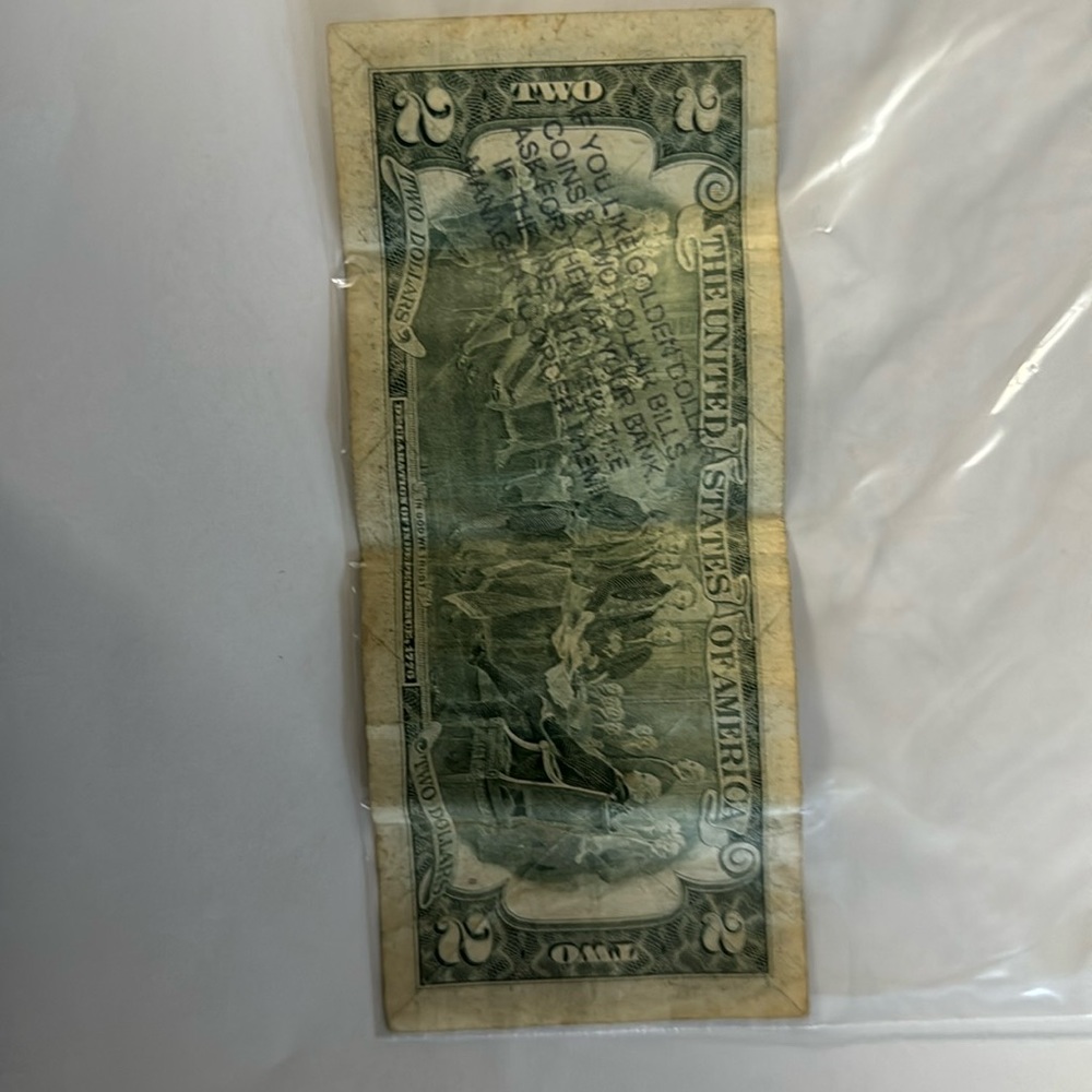 2 dollar bill series 1995 real
